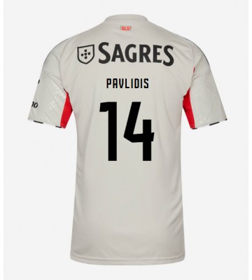 Benfica Vangelis Pavlidis #14 Udebanetrøje 2025-26 Kortærmet